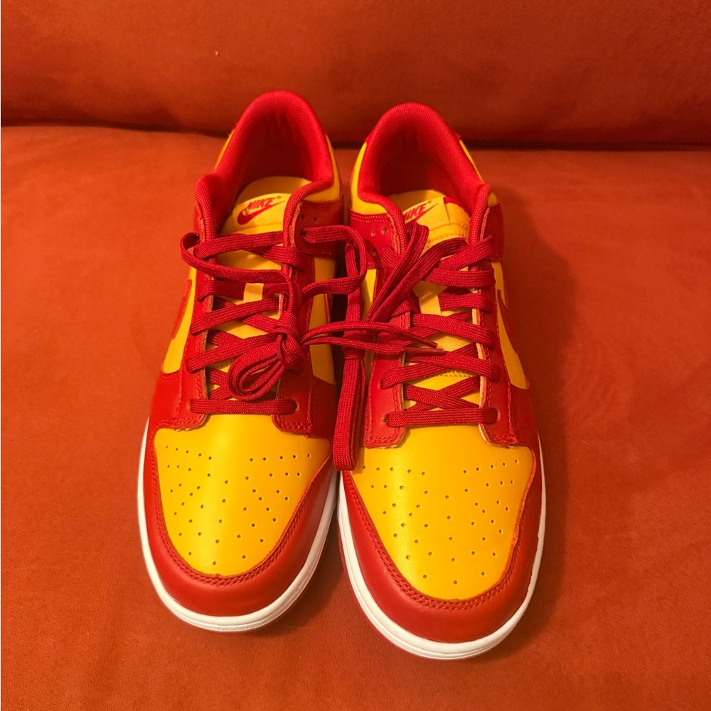 Nike Mens Red and Yellow Dunks 12.5